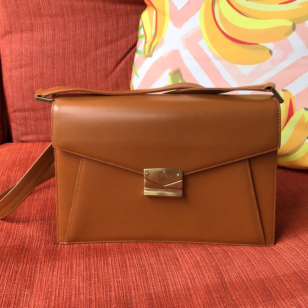 VINTAGE Like New- Mark Cross Leather Brown Bag
